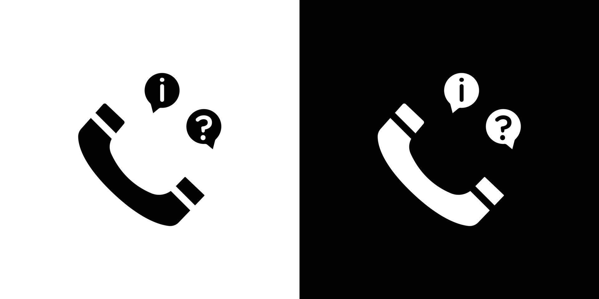 Support call service icon Flat fill set collection vector