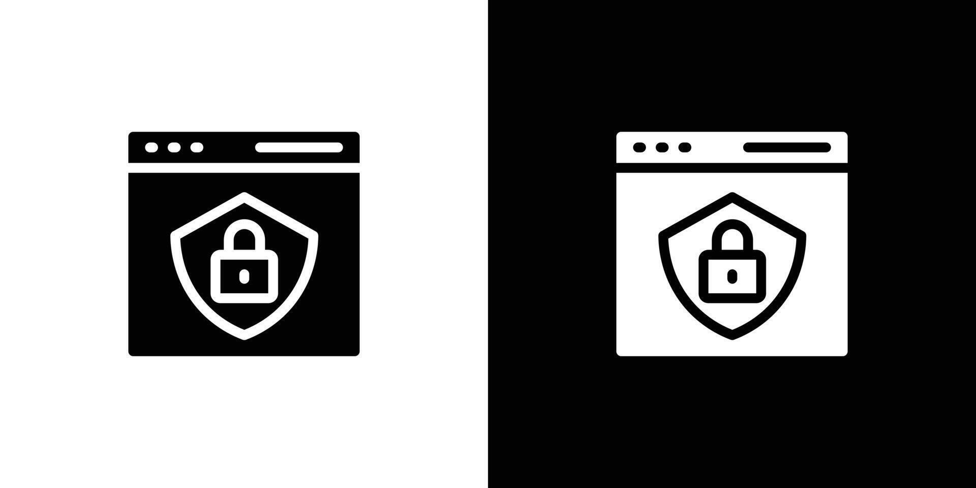 Web Security icon Flat fill set collection vector