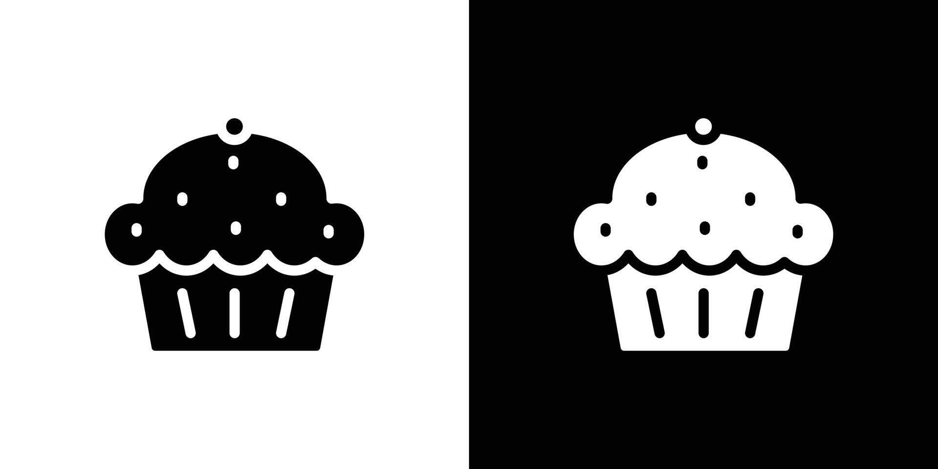 Muffin Icon Flat fill set collection vector