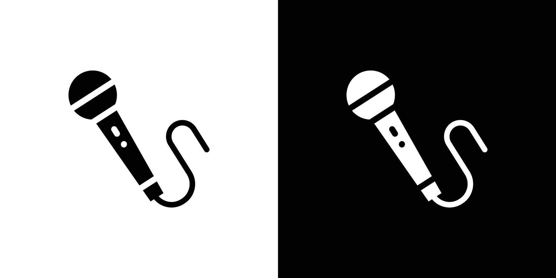 Microphone icon Flat fill set collection vector