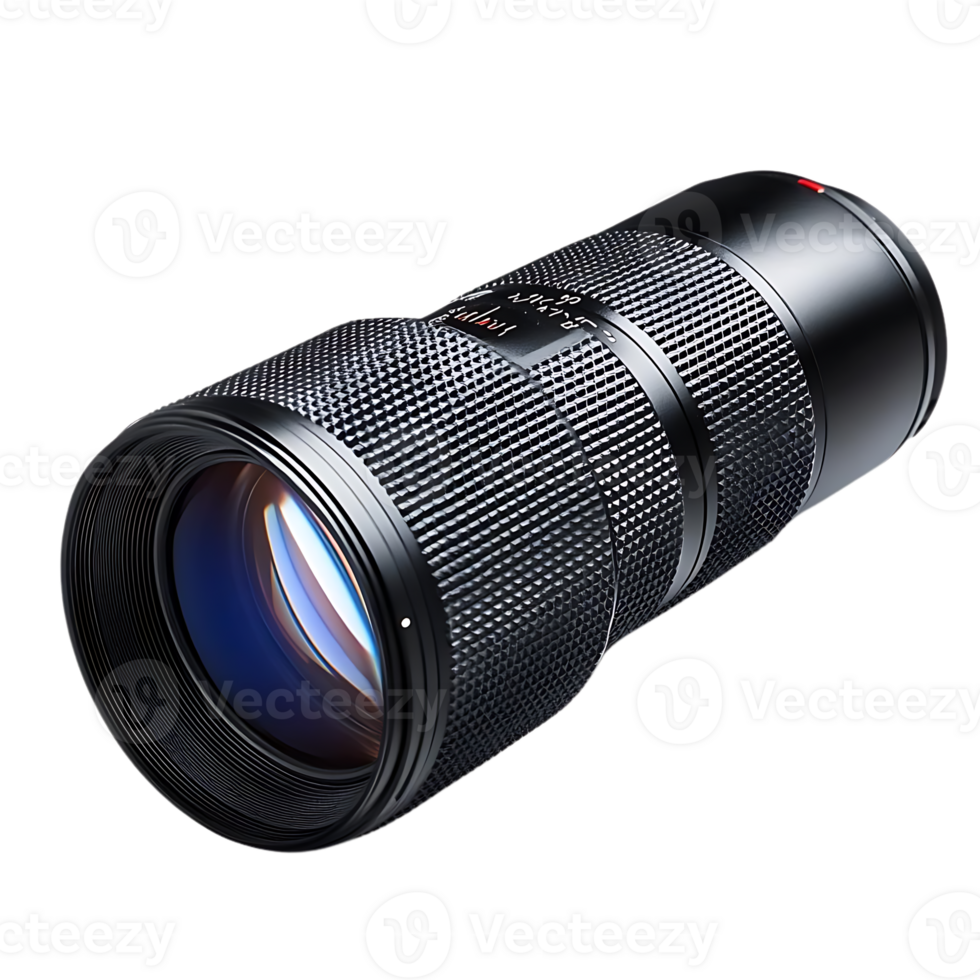 Black Camera Lens with Transparent Background, Professional Photography Equipment, High-Quality Optics, Sharp Images, Low Distortion,  Excellent Image Quality, DSLR Lens, Telephoto Lens, Zoom Lens, Macro Lens, Wide-Angle Lens. png