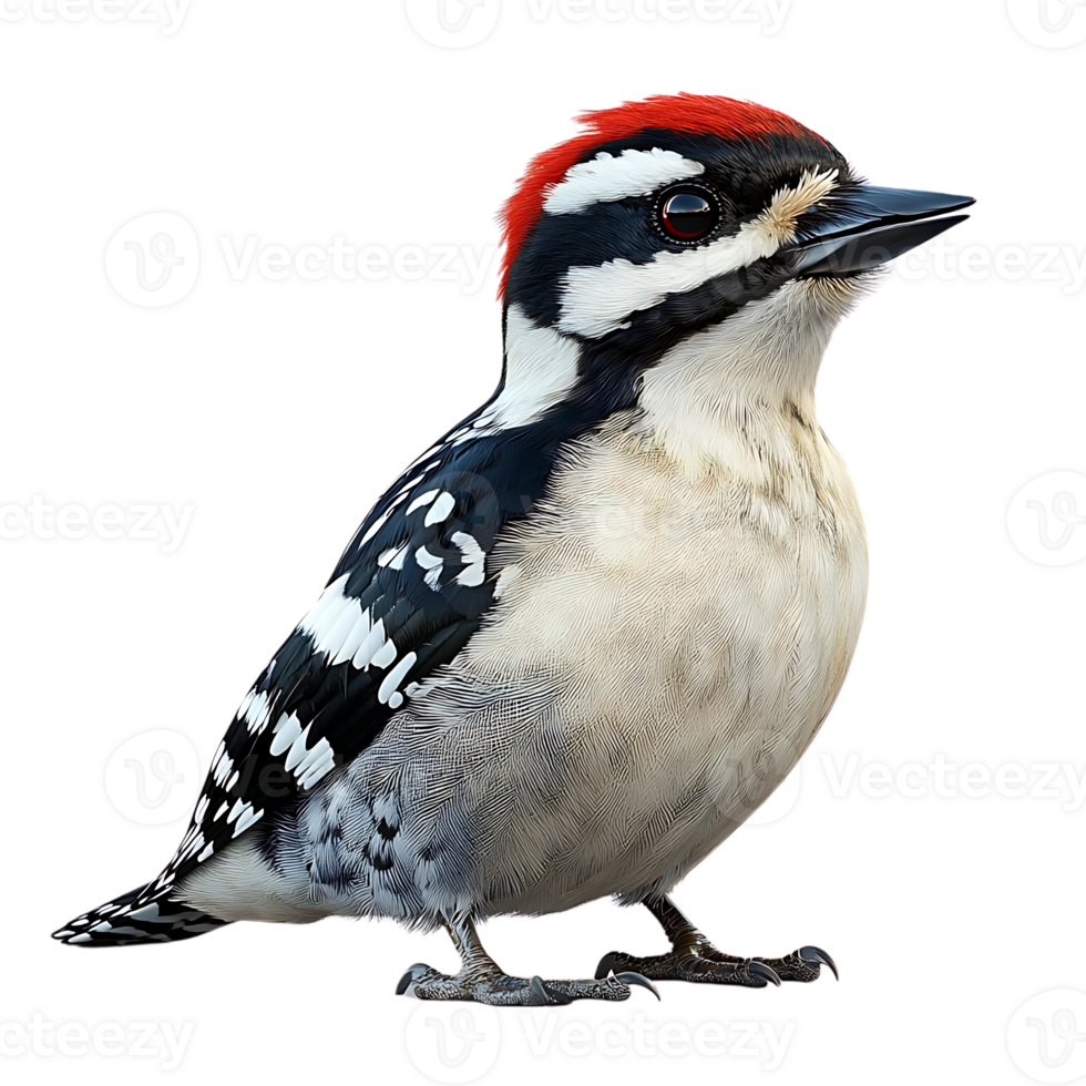 A Striking Downy Woodpecker with a Transparent Background png