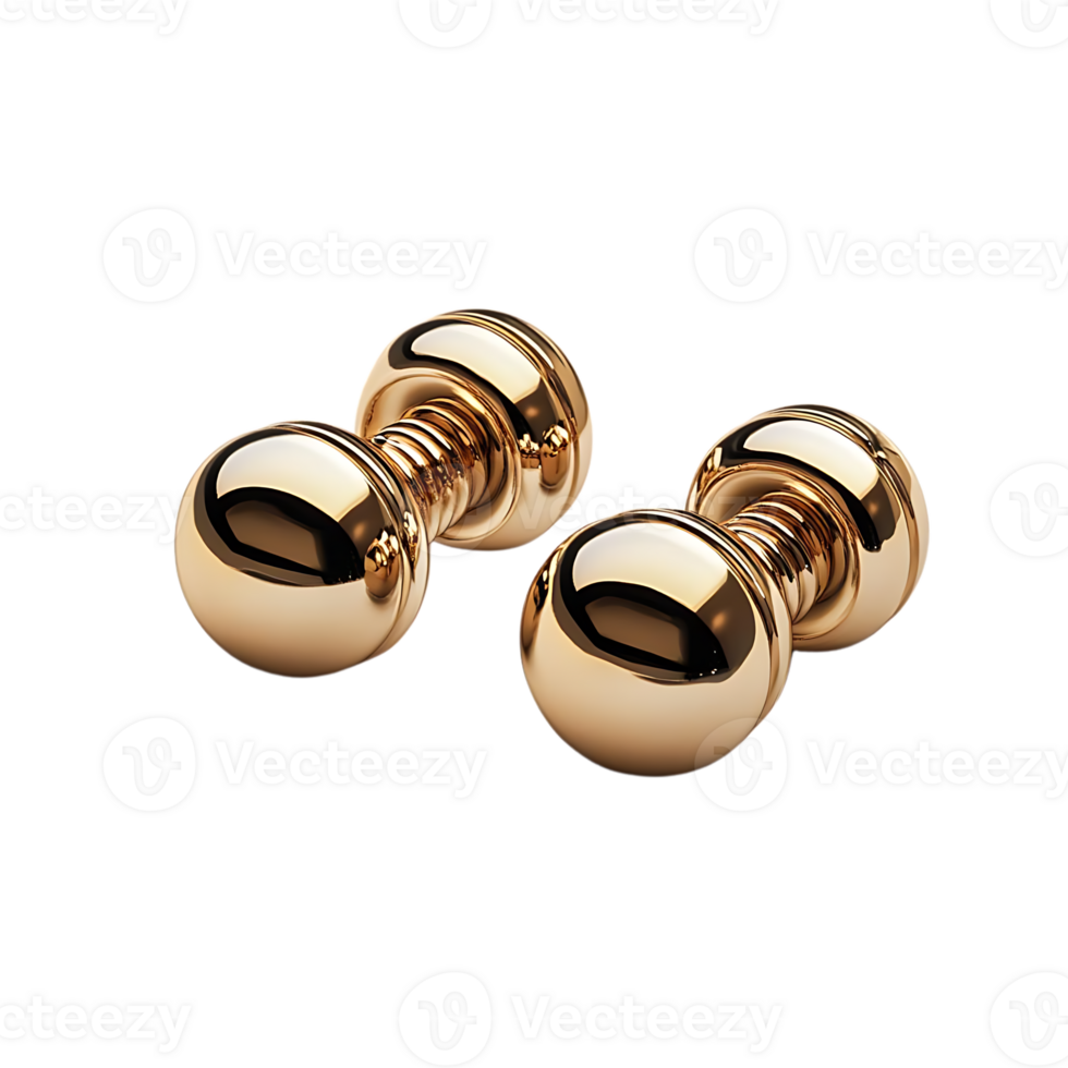 Gold Cufflinks with a Transparent Background, Elegant and Chic for any Occasion png