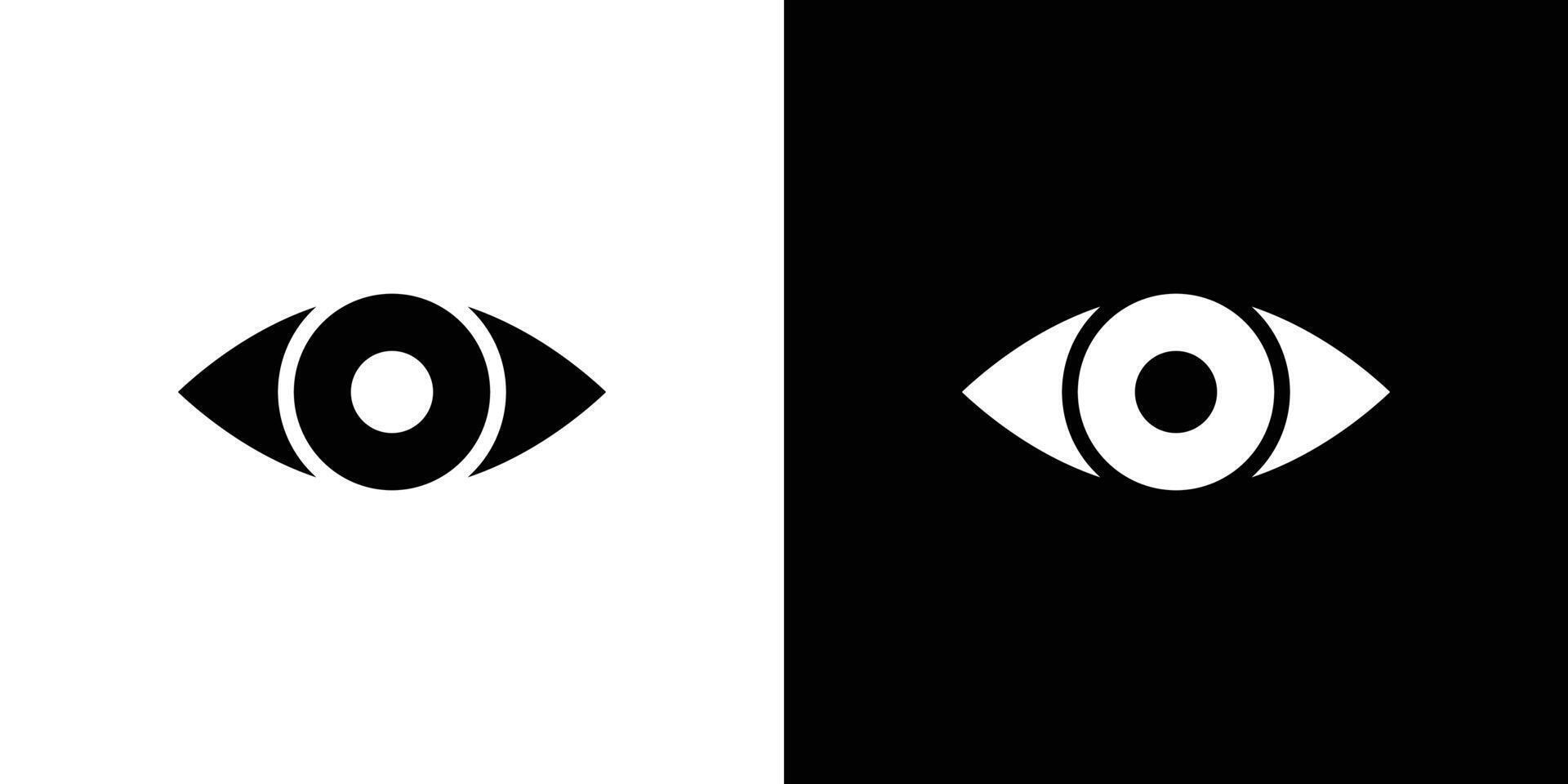 Eye icon Flat fill set collection vector