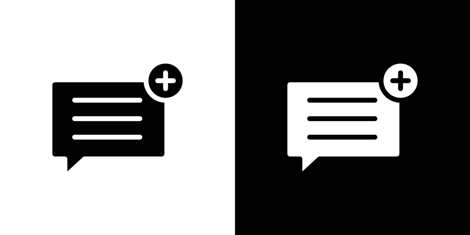 Add chat icon Flat fill set collection vector