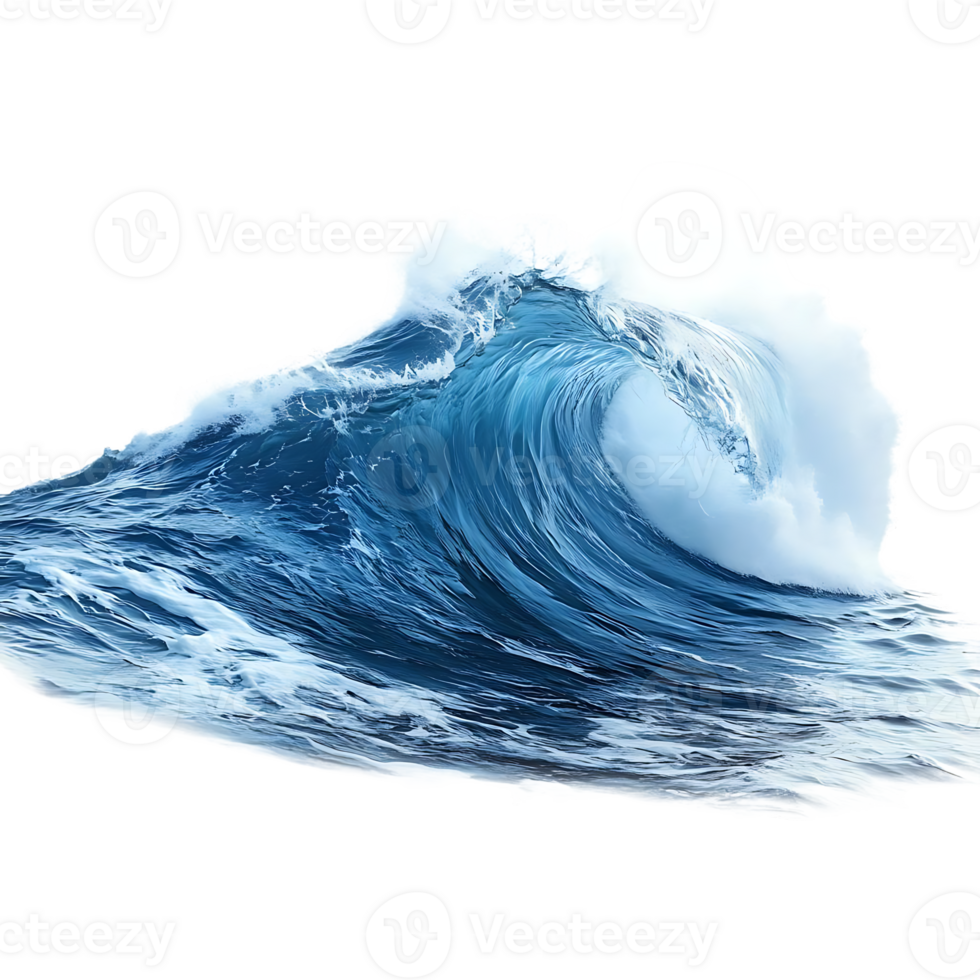 Ocean Wave Crashing with a Transparent Background png