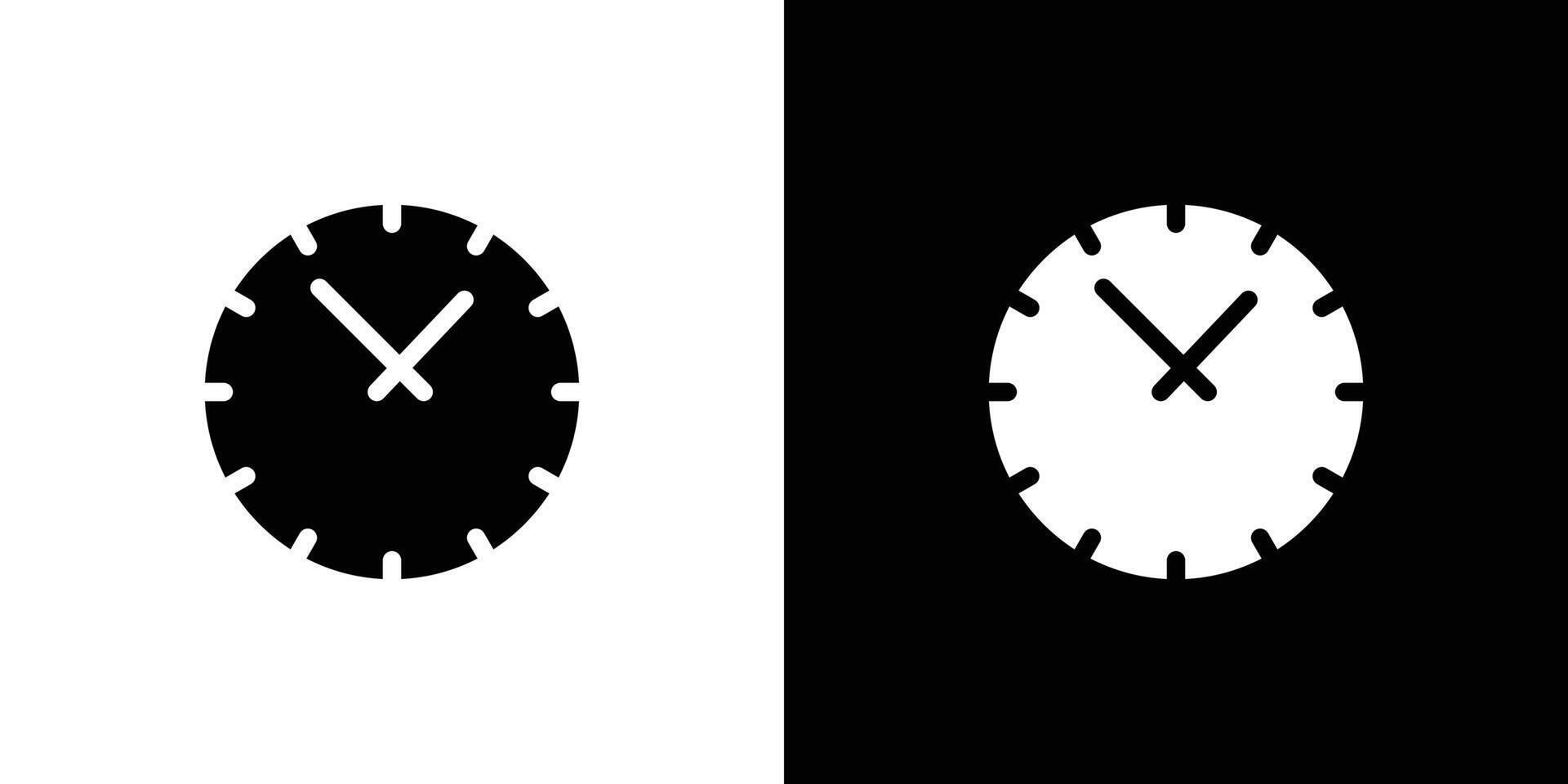 Clock icon Flat fill set collection vector