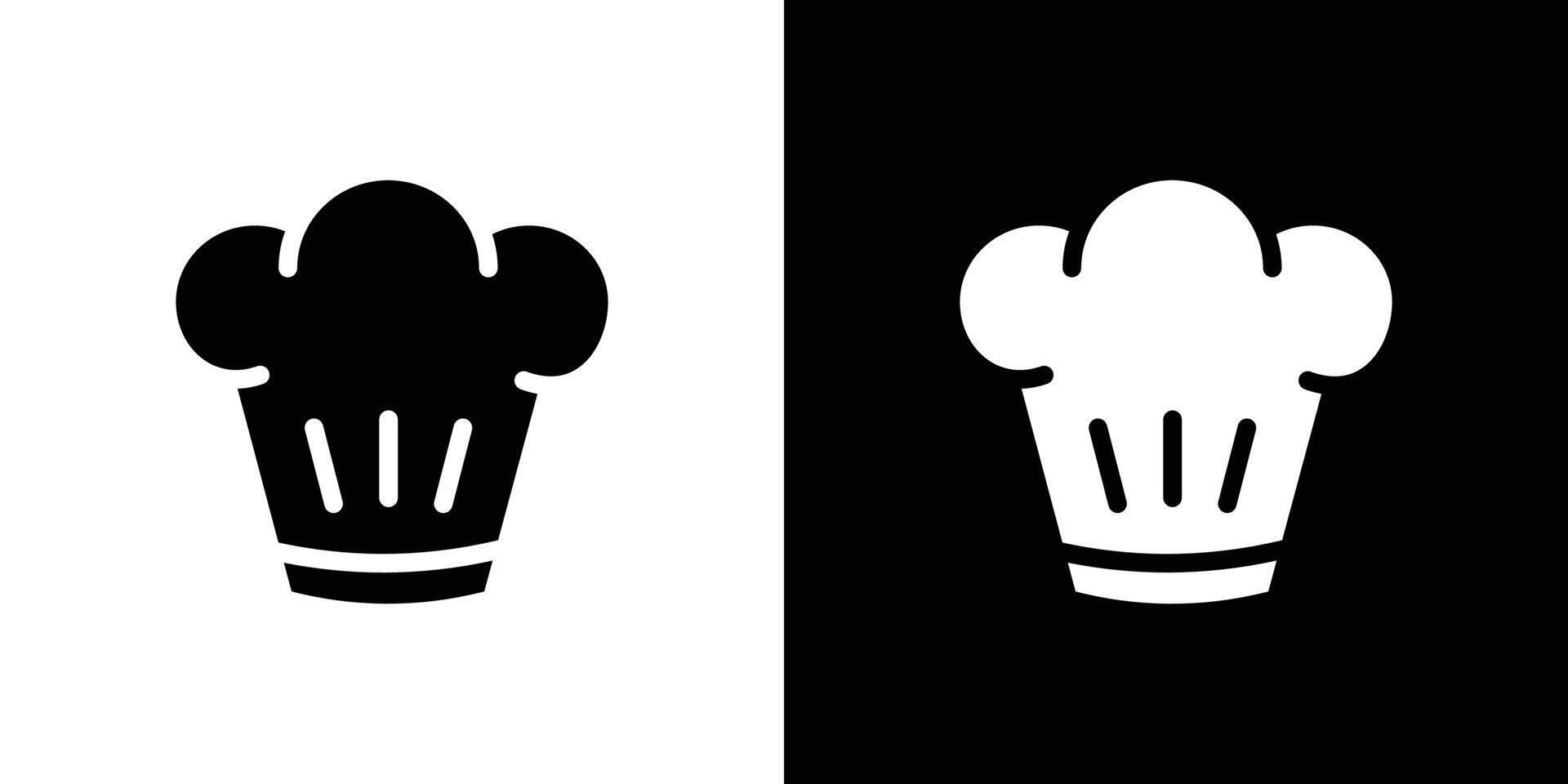Chef hat icon Flat fill set collection vector
