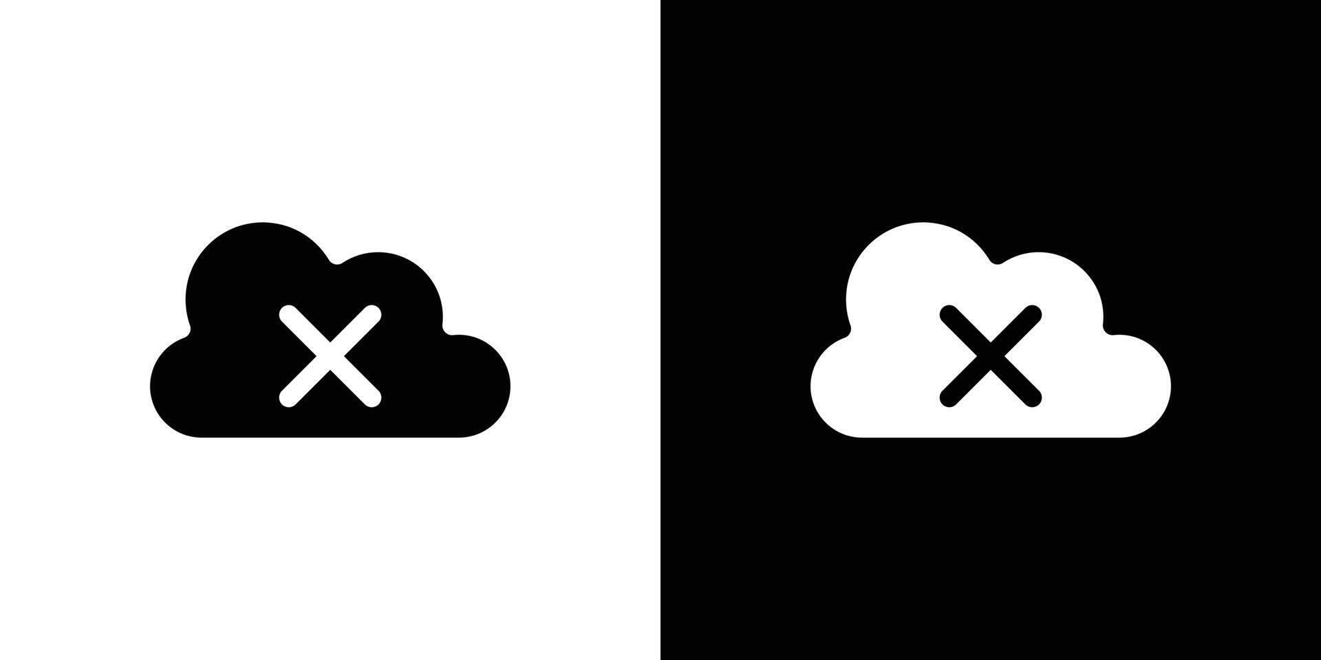 cloud sync disable icon Flat fill set collection vector