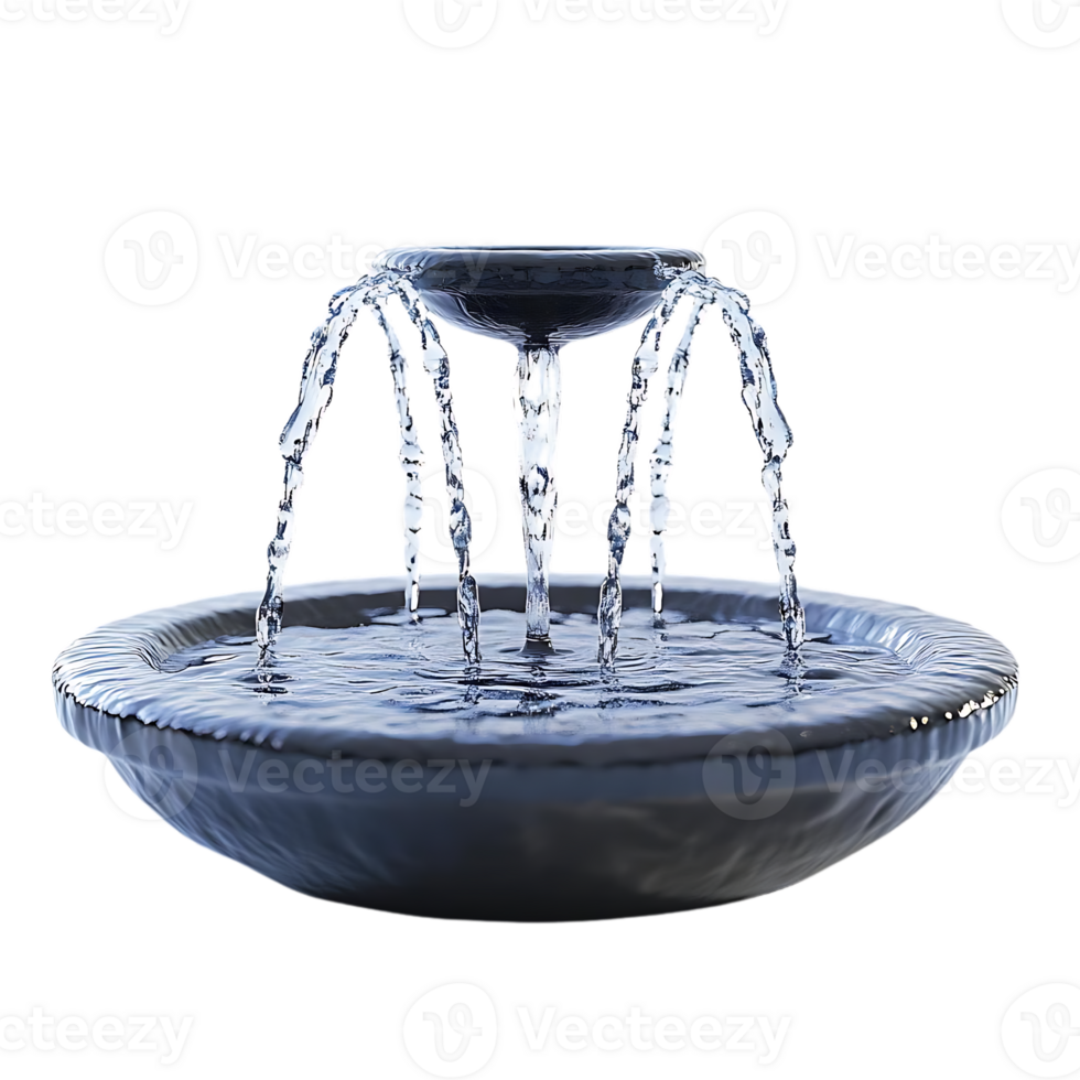 Water Fountain with Transparent Background, Cascading Water Feature for Peaceful Ambience png
