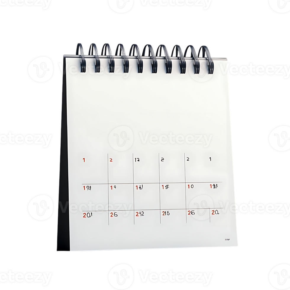 Desktop Calendar with Transparent Background, Perfect for Planning and Organization png