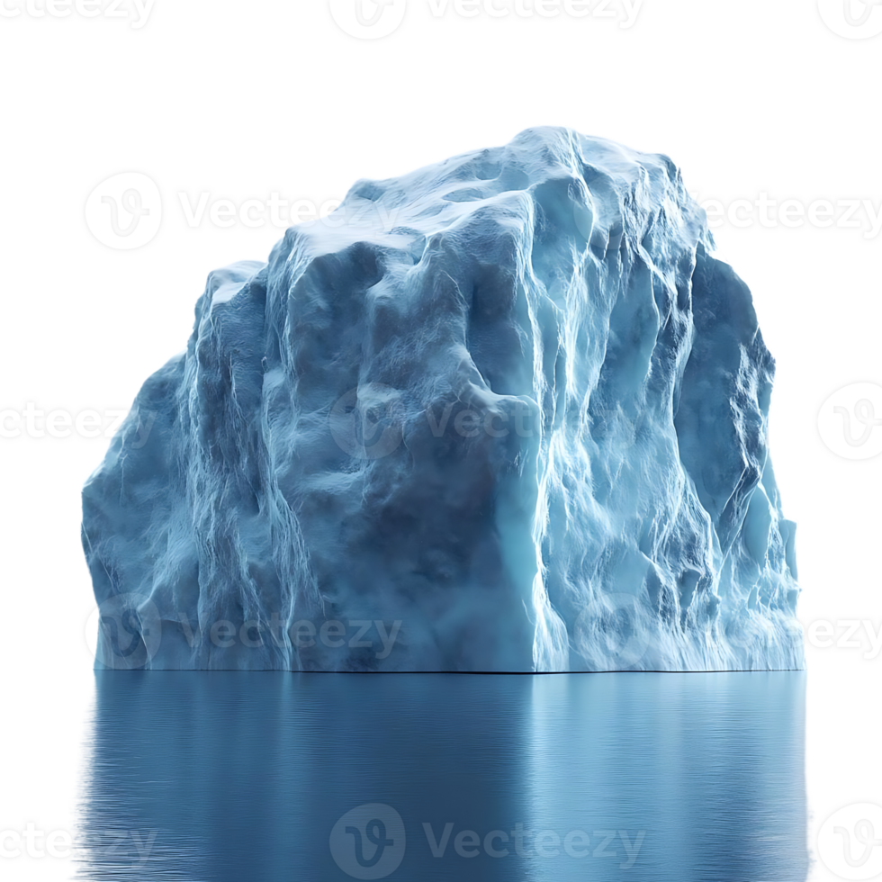 Iceberg Floating in Water with a Transparent Background png