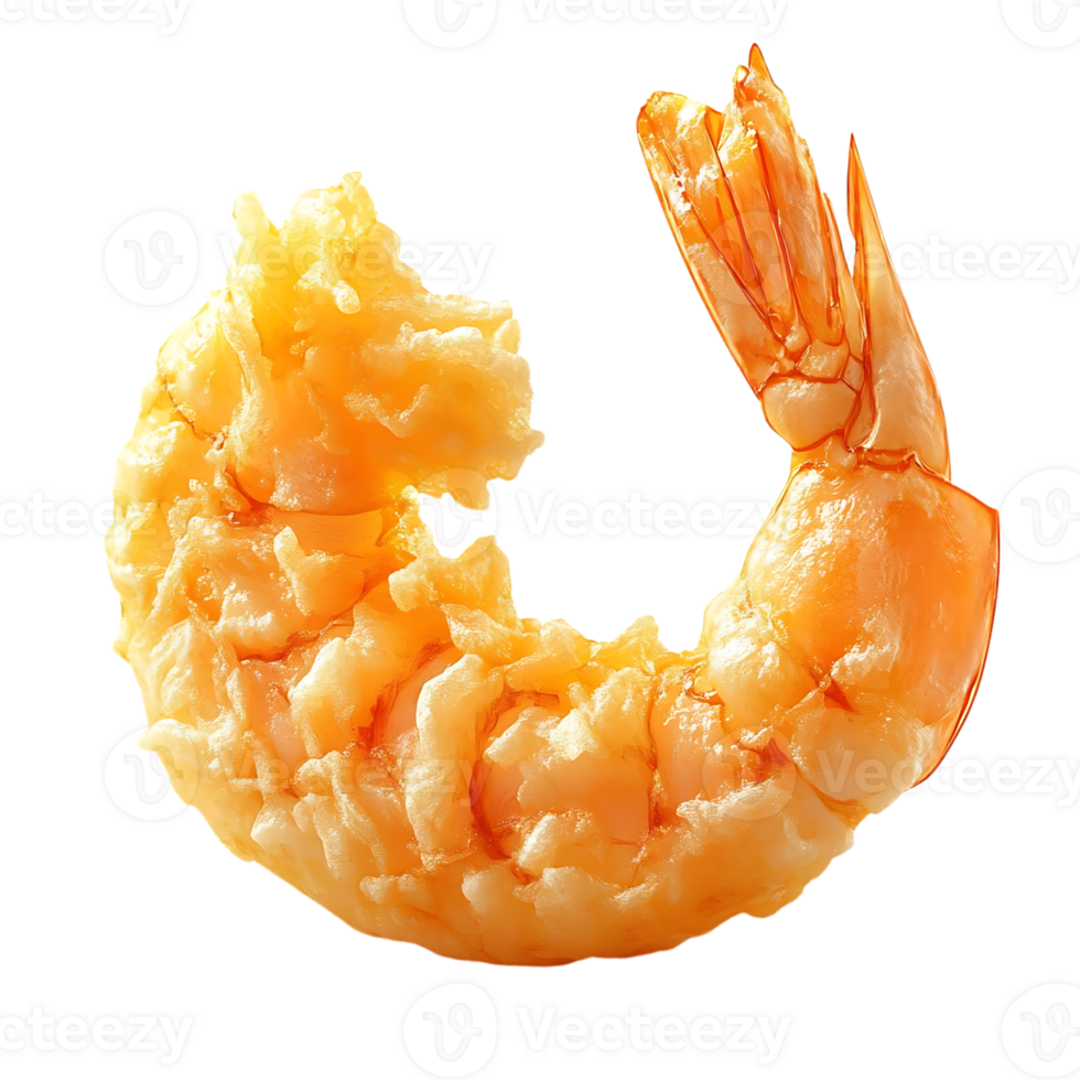 Crispy Fried Shrimp with a Transparent Background, A Delicious Seafood Delicacy with a Crunchy Texture and Juicy Flavor png