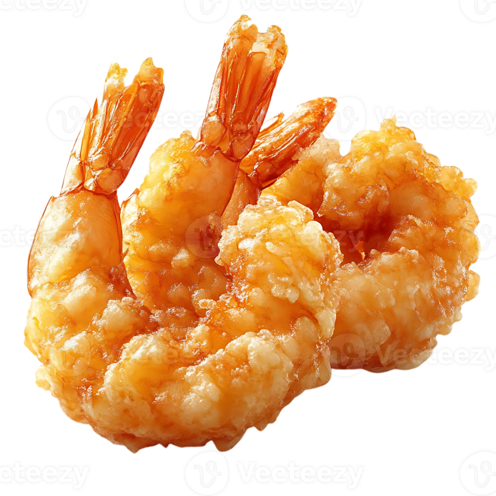 Crispy Fried Shrimp with a Transparent Background png
