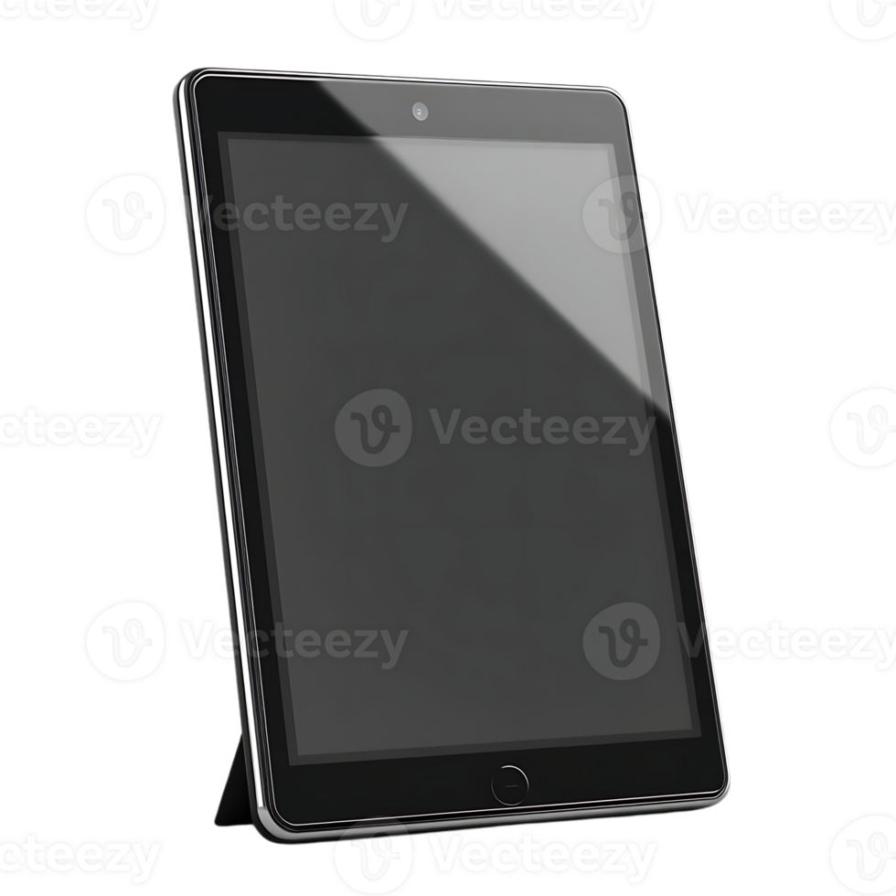 Black Tablet with Transparent Background, Sleek and Modern Design, Perfect for Mockups and Presentations png
