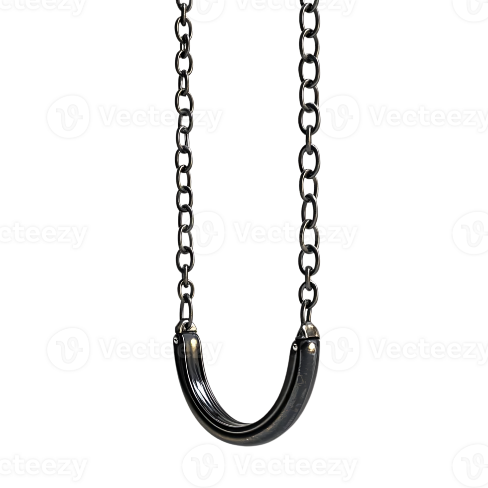 Metal Chain Swing Set Hanging Against a Transparent Background png
