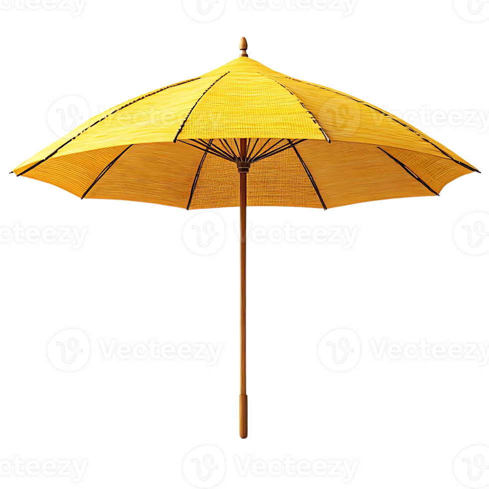 Yellow Patio Umbrella with Transparent Background png