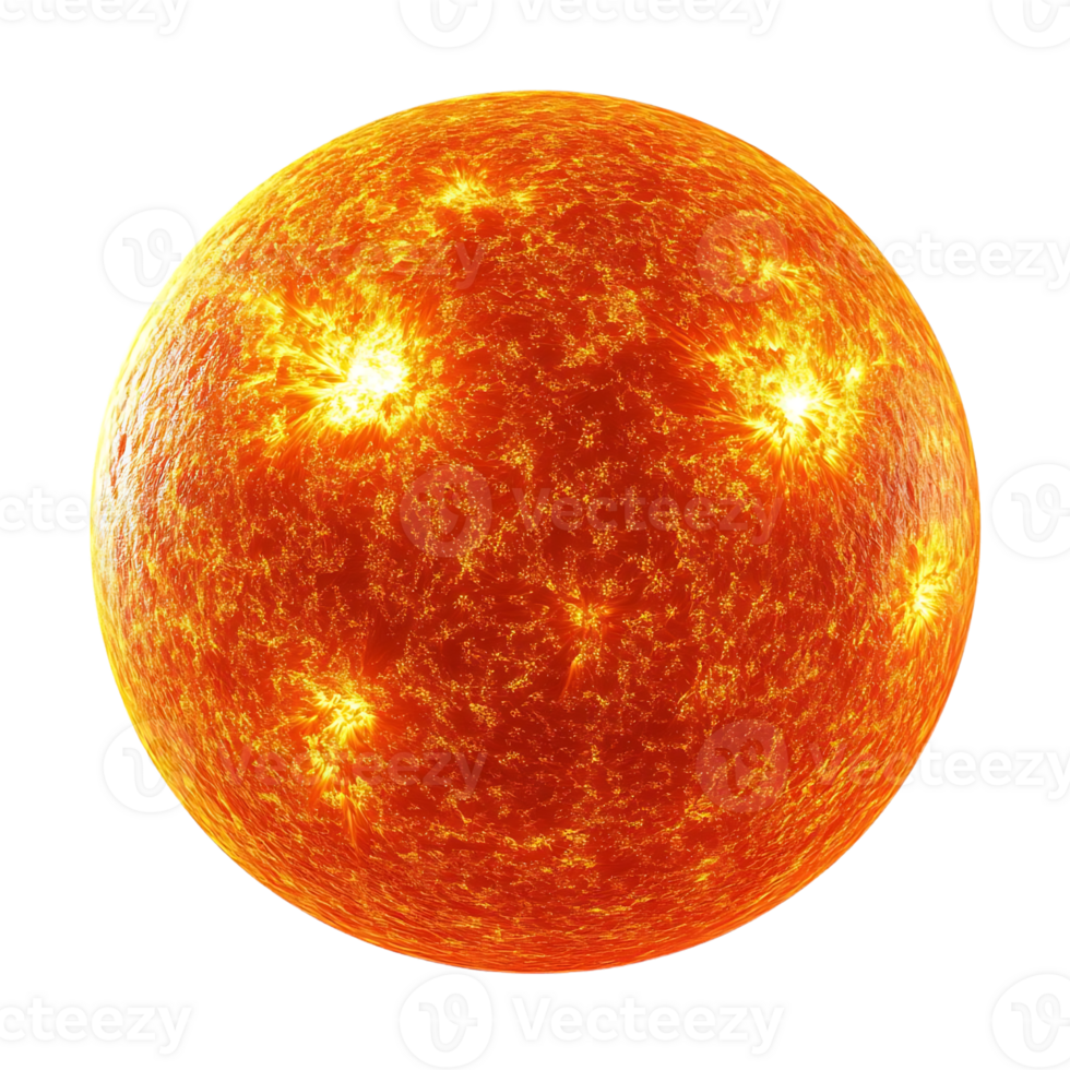 A Blazing Sun with a Transparent Background png