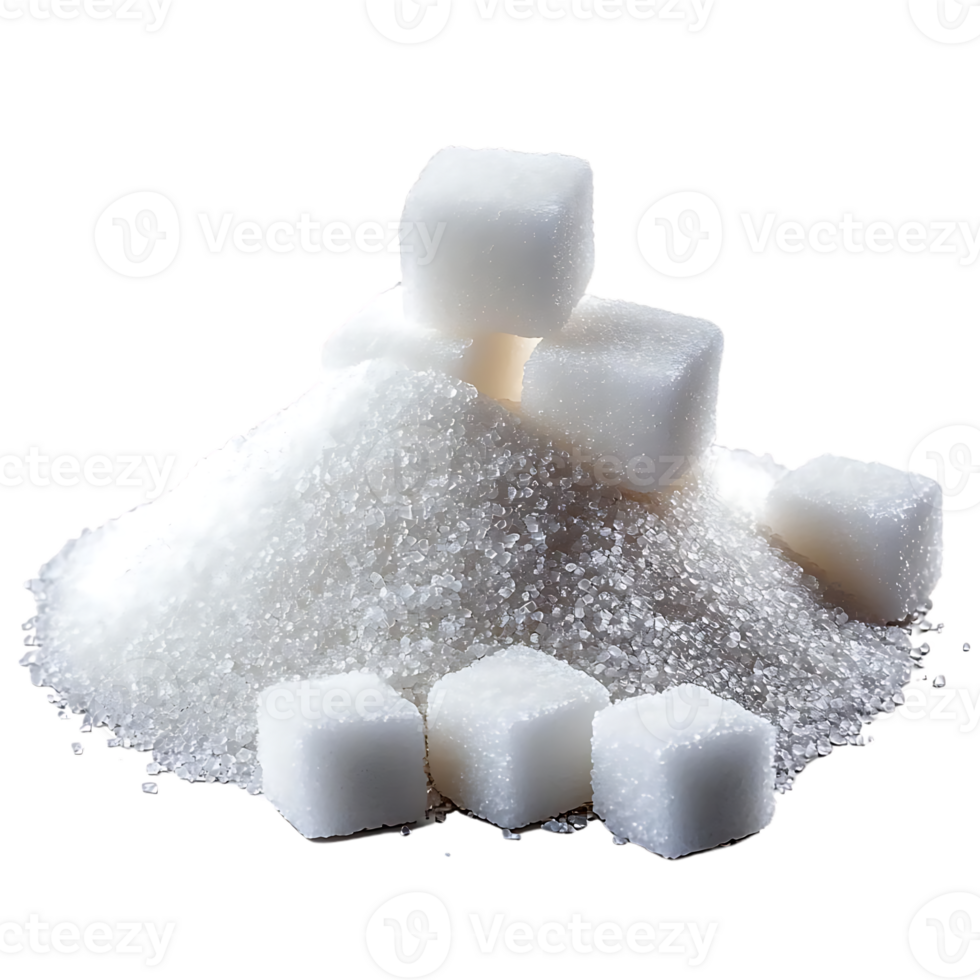 Sugar Cubes and Granulated Sugar, a Sweet and Delightful Treat, Transparent Background 49667554 PNG