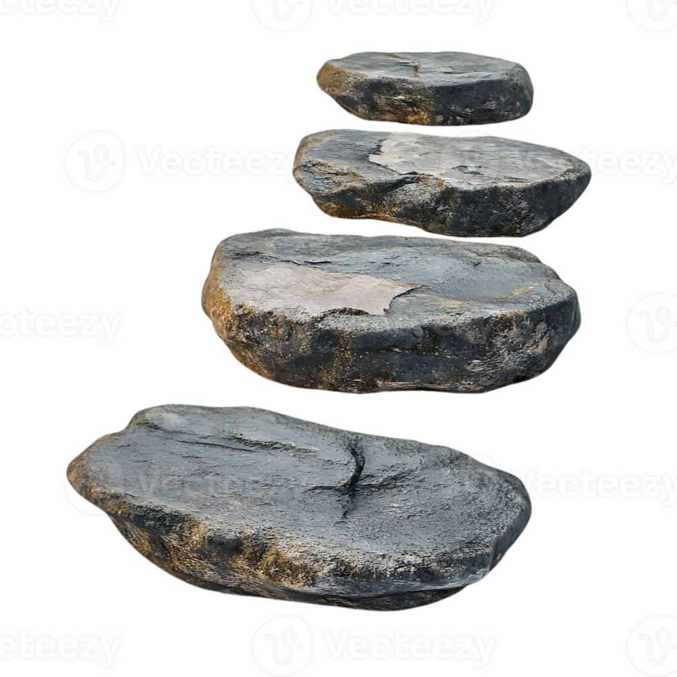 Stacked Stone Rocks with Transparent Background for Design Projects png