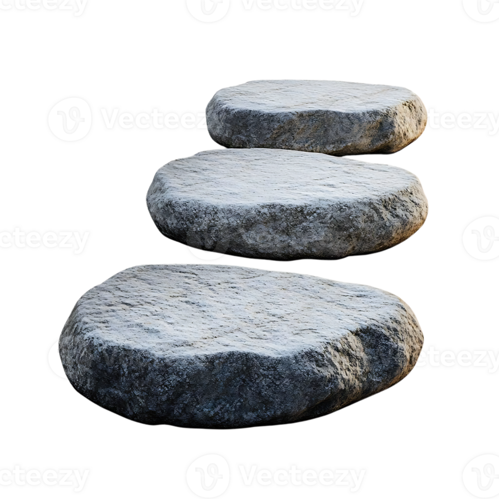 Stacked Stone Platform with a Transparent Background png