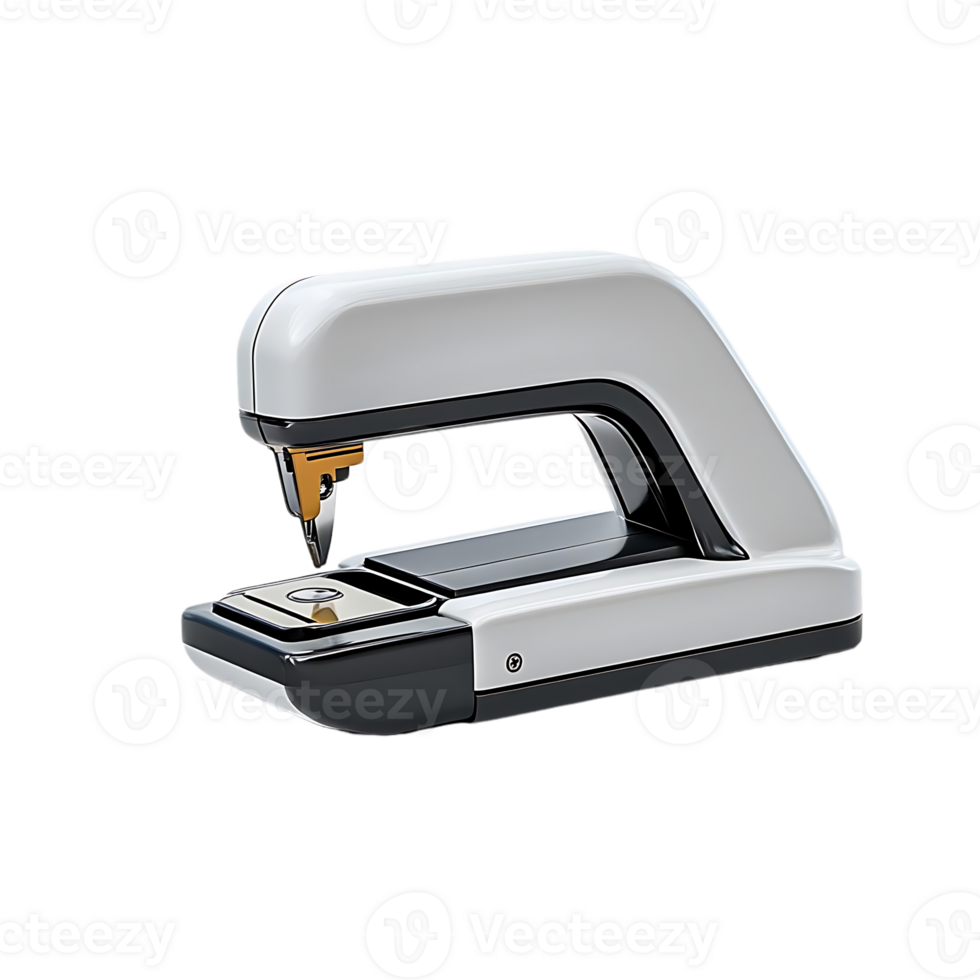 White and Black Stapler with a Transparent Background png