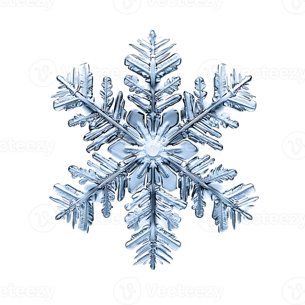 A Delicate and Intricate Snowflake with a Transparent Background png