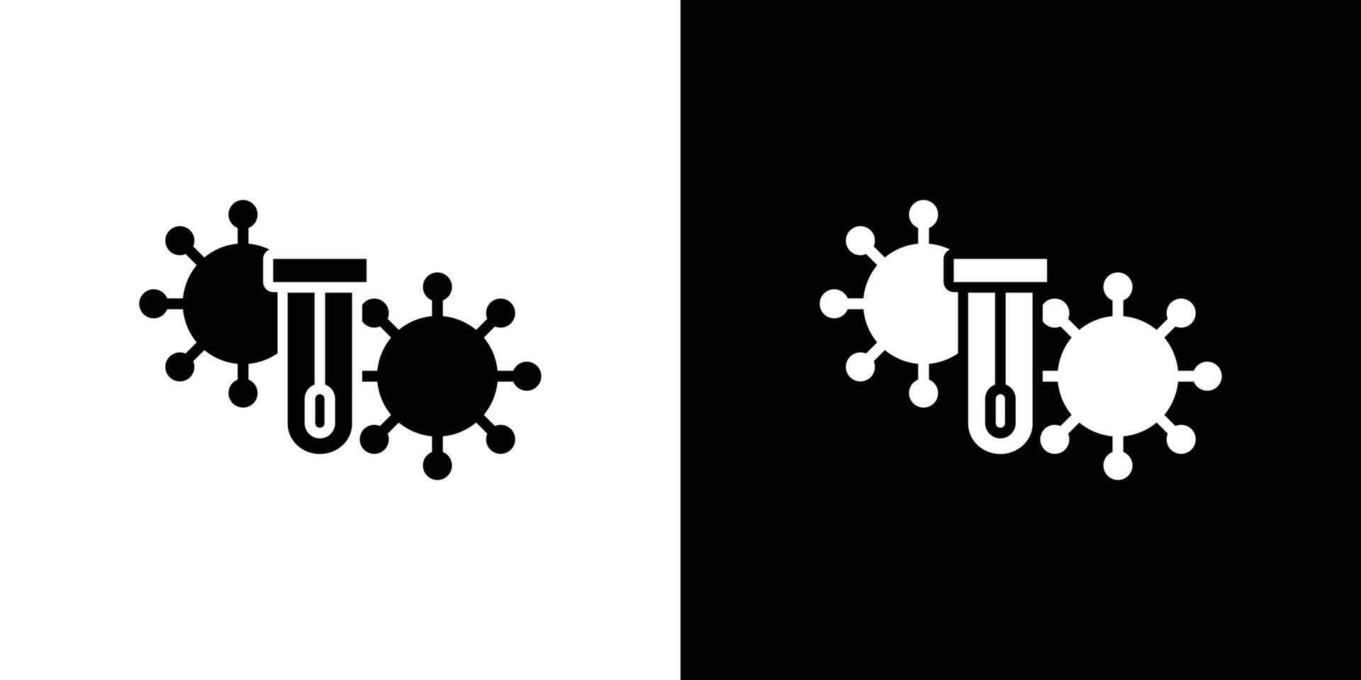 PCR test icon Flat fill set collection vector