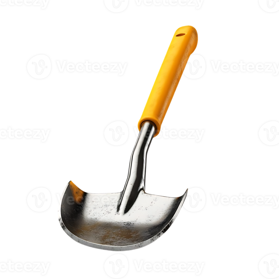 Gardening Hand Trowel with Yellow Handle,  Isolated on Transparent Background png