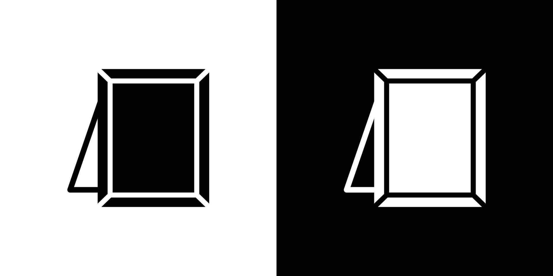 Photo frame icon Flat fill set collection vector