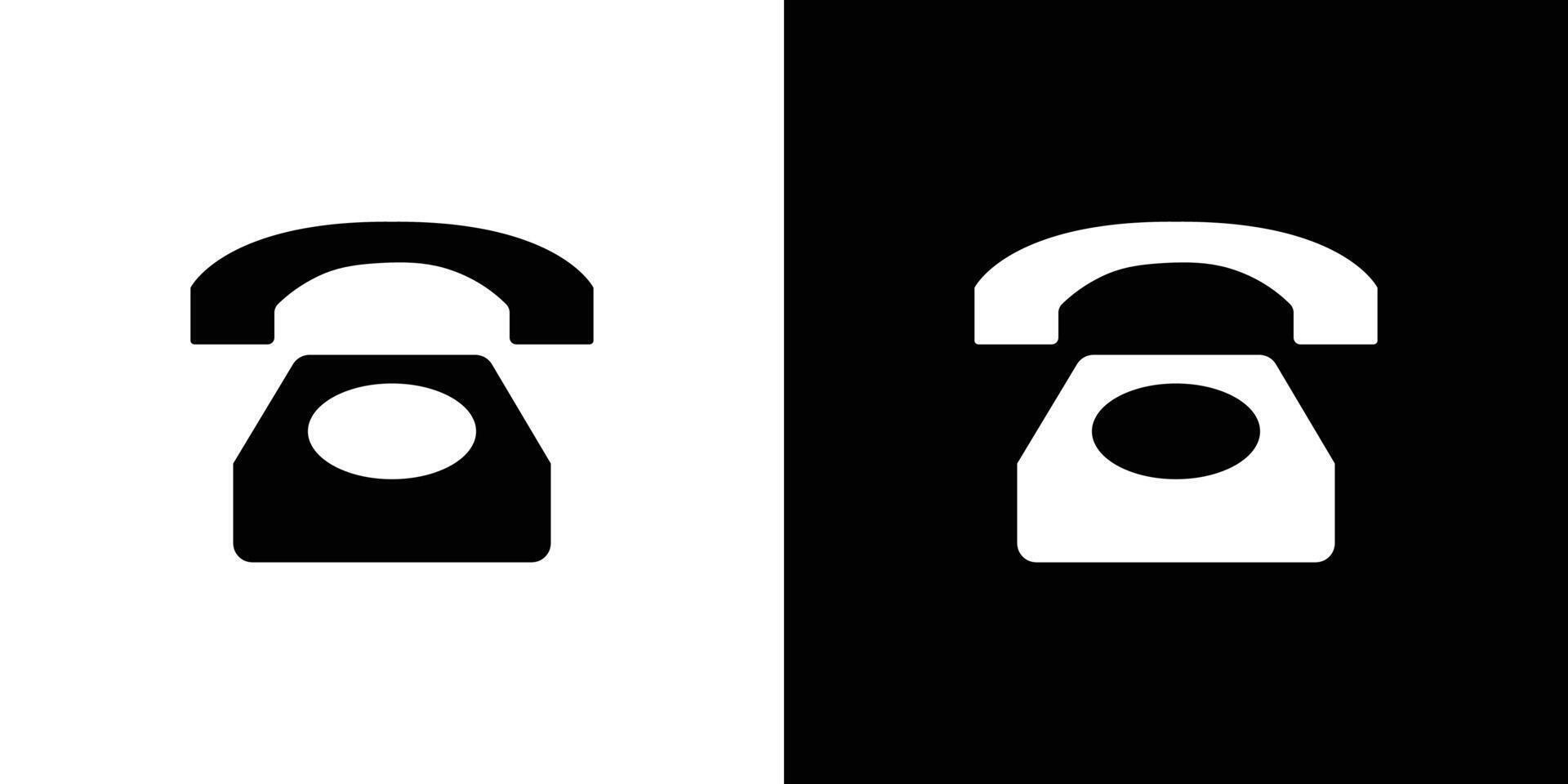 Telephone icon Flat fill set collection vector