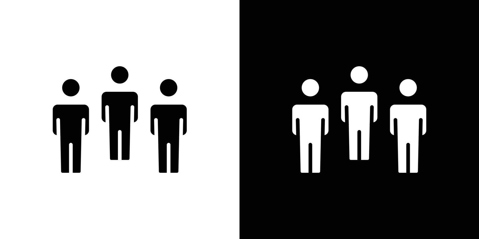 People icon Flat fill set collection vector
