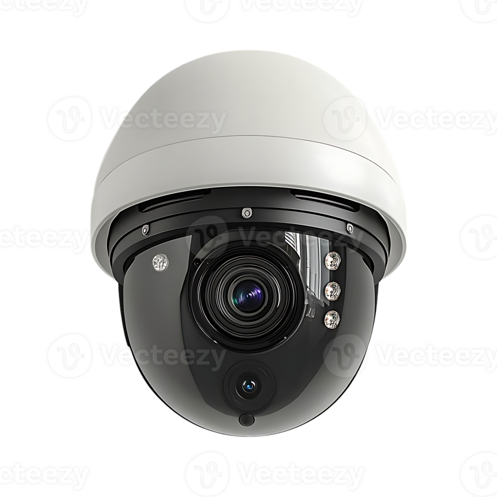 Security Camera with Transparent Background, Offering 360 Degree View, High-Definition Recording, Night Vision, and Motion Detection Features png