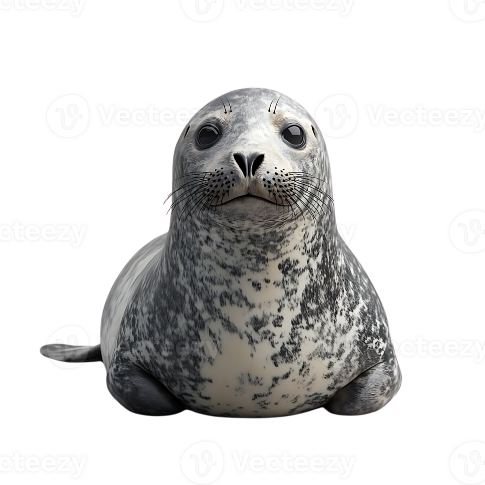 Cute Seal with Transparent Background,  Adorable Sea Pup with a Transparent Background png