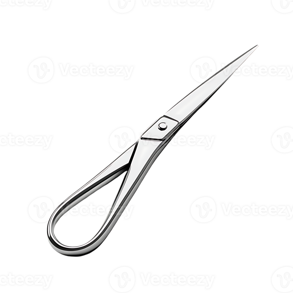 Sharp Scissors Cut Through Paper, Fabric, and More with Ease, Providing a Clean and Precise Result on a Transparent Background. png