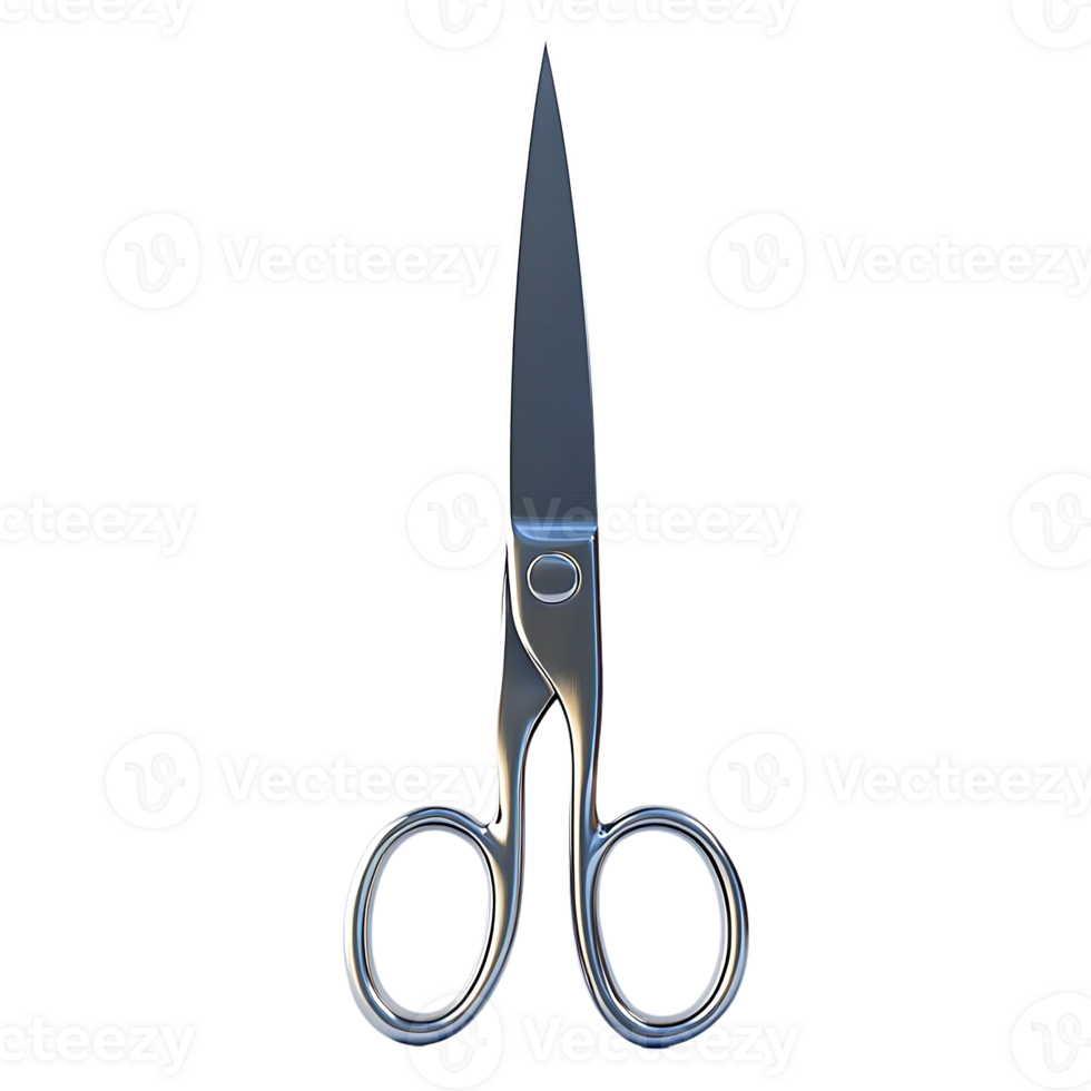 Sharp Steel Scissors with a Transparent Background,  Cutting Through the Air with Precision png
