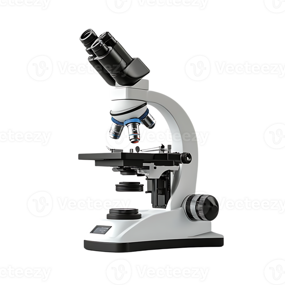 Exploring the Microscopic World with a Modern Compound Microscope, Offering High Magnification and Clear Images with Transparent Background png