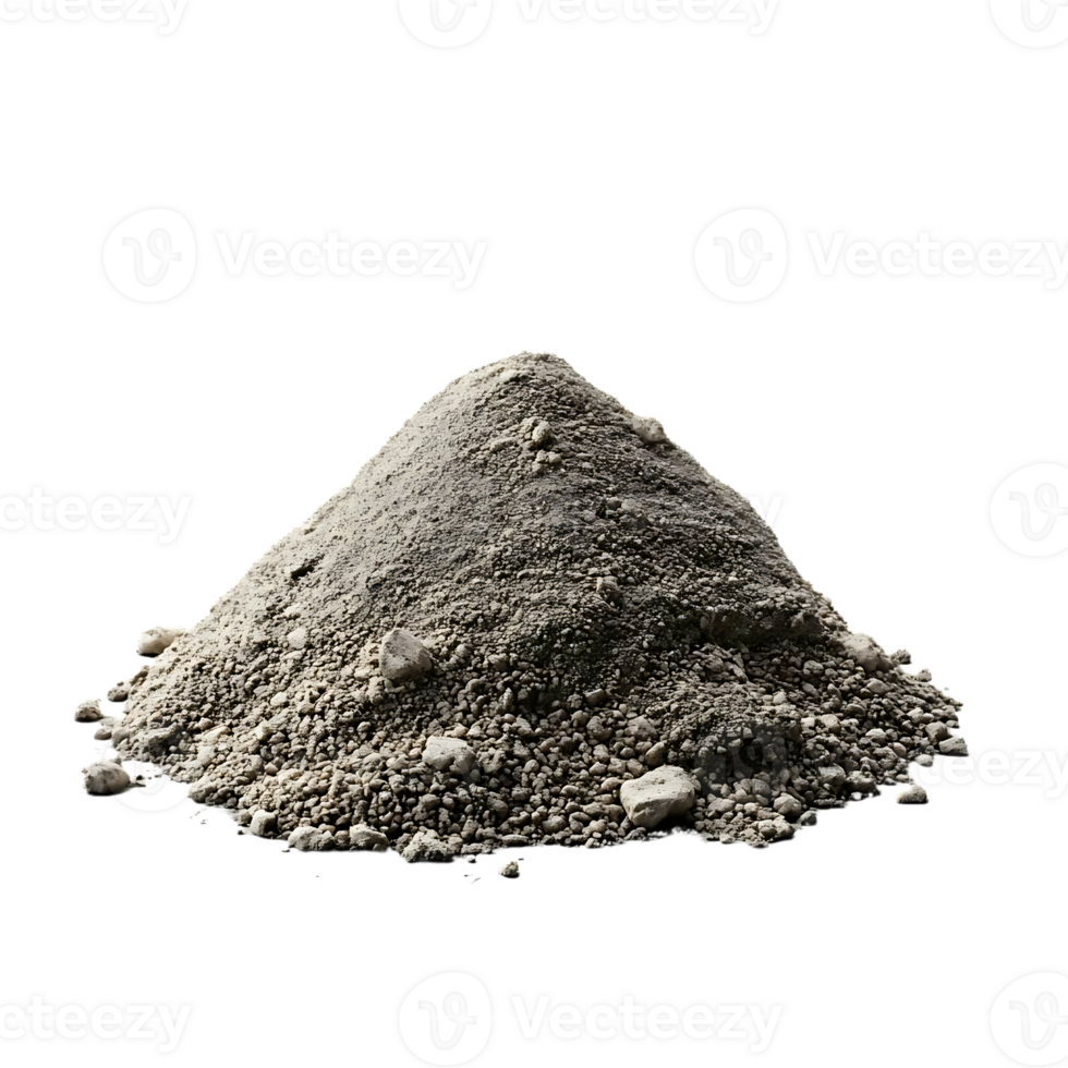 A Pile of Grey Gravel on a Transparent Background png