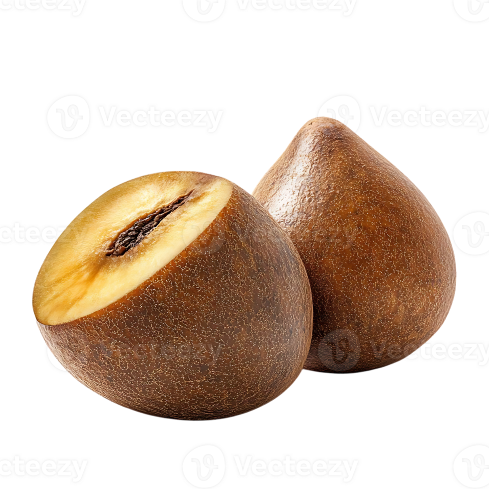 Golden Kiwi Fruit Cut Open and Whole with a Transparent Background png