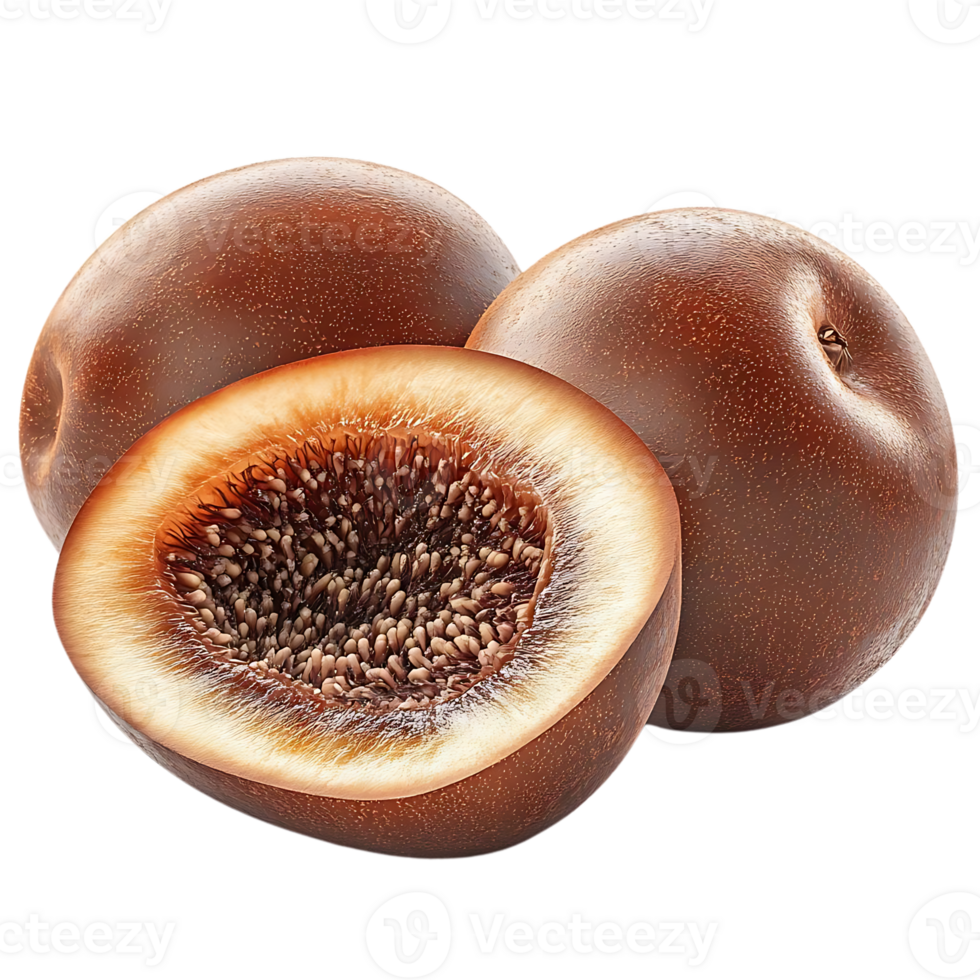 A Halved Fig with Two Whole Figs, Transparent Background png