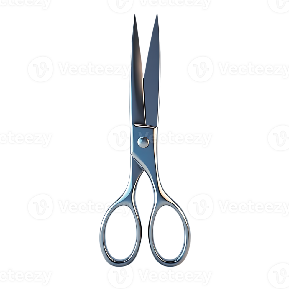 Sharp Scissors with a Transparent Background for Cutting, Editing, and Design png