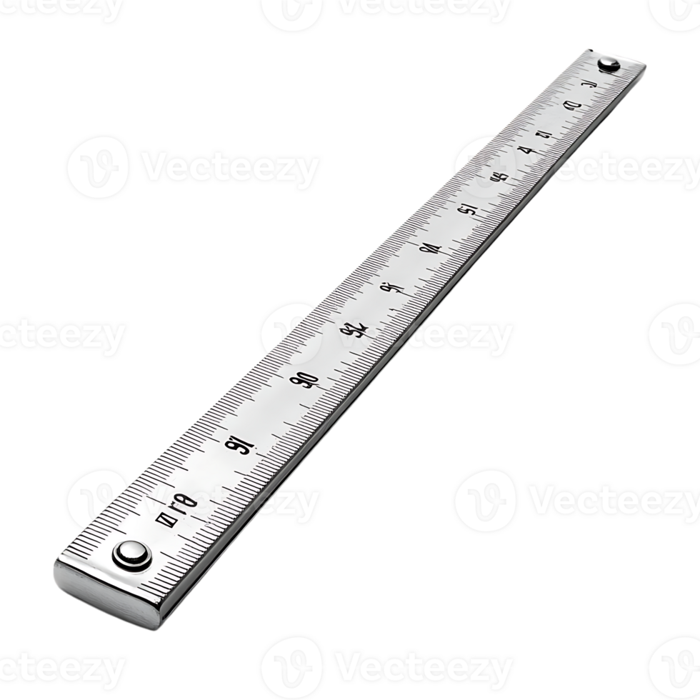 Measuring with a Metal Ruler on a Transparent Background png