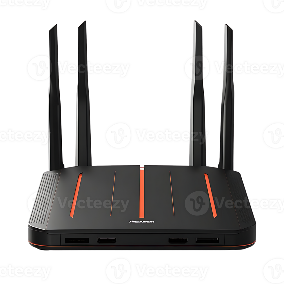 Netis  High-Speed  Wireless Router with  Transparent Background, Ideal for  Gaming and Streaming png