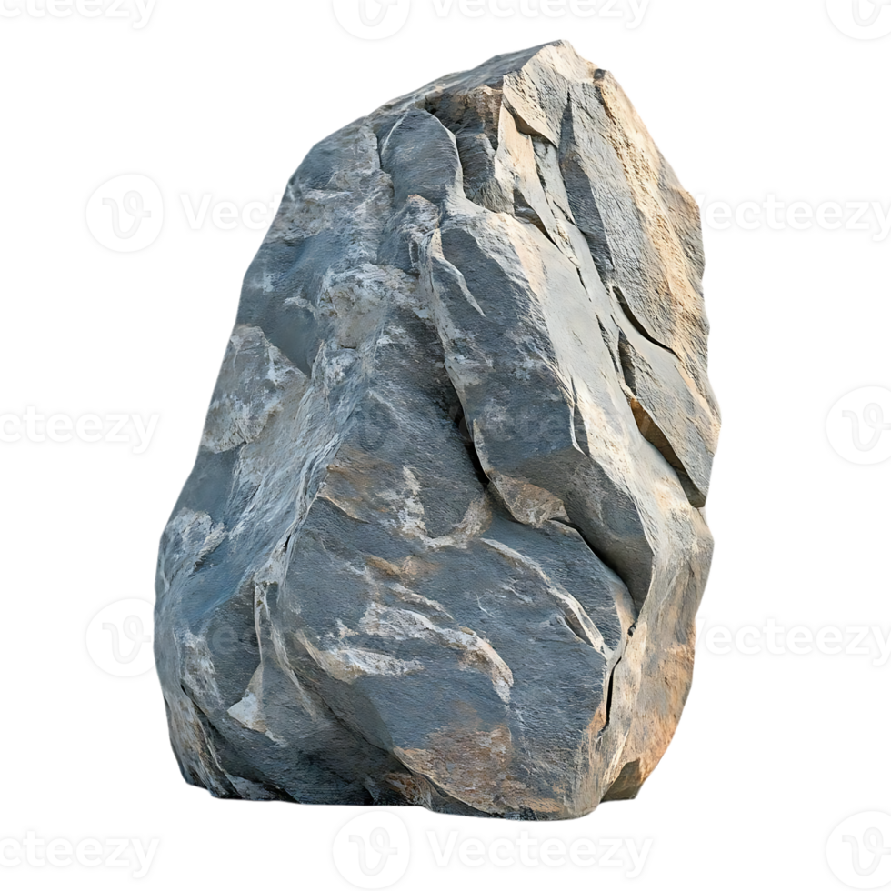 Large Gray Rock with Transparent Background, Isolated Rock with No Background, Single Rock Image, Rocky Stone with Transparent Background png