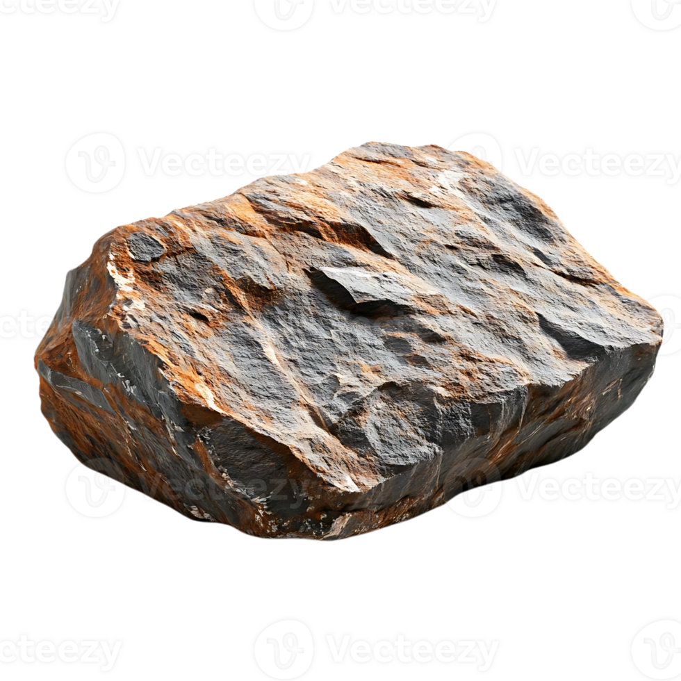 Gray and Brown Rough Stone Texture with a Transparent Background for Design Projects png