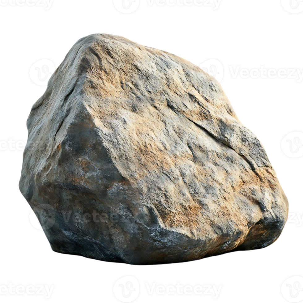 Large Grey Rock Isolated on Transparent Background, Ideal for Design Projects and Compositing png