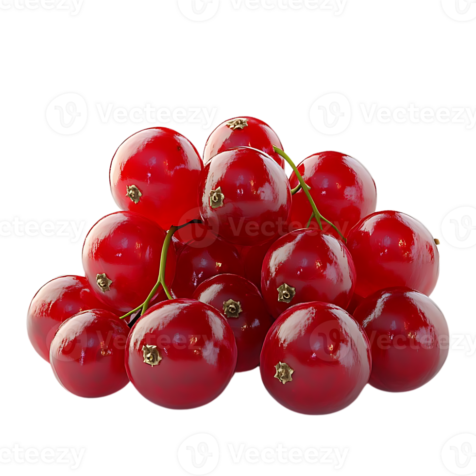 Red Currants on a Transparent Background, A Beautiful Display of Fresh Fruit with a Clean, Clear Look. png