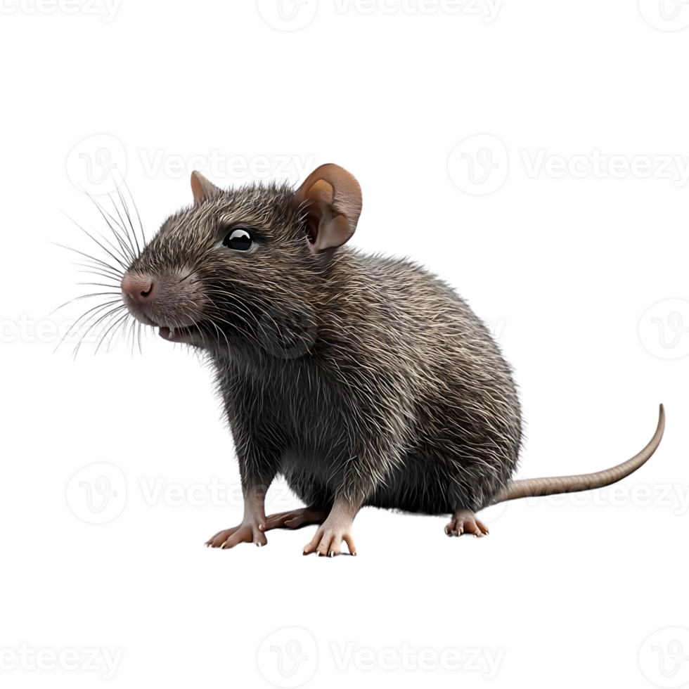 une curieuse rat avec une transparent arrière-plan, prêt à explorer png