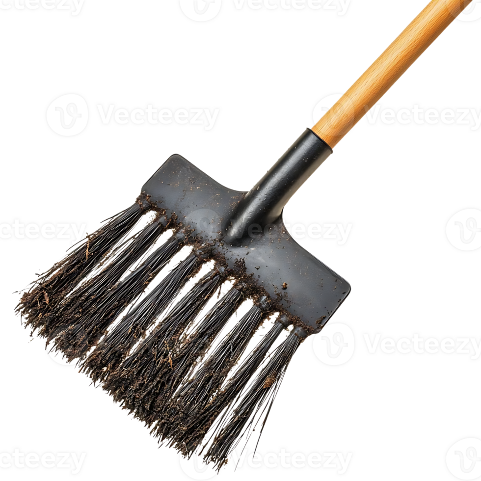 Dirty Broom with Transparent Background, Showing Signs of Hard Work and Use png
