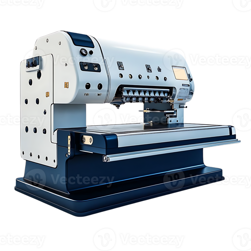 High-Quality Industrial Printing Machine with Transparent Background for Enhanced Product Visibility png